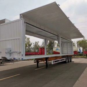 翼開啟式集裝箱運(yùn)輸車